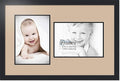 ArtToFrames Collage Photo Frame Double Mat with 2 - 8.5x12 Openings and Satin Black Frame