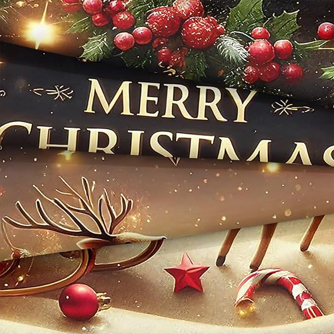 Bedrom Merry Christmas Bedding Comforter Black Gold Comforter Queen Snowflake Winter Xmas Theme Cute Deer Christmas Tree Bedroom Comforter Set