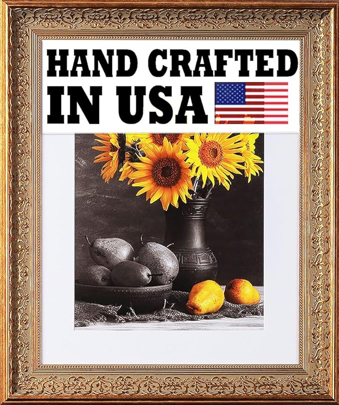 10 x 18 Frame 2-1/2" 10x18 Gold Frame.10x18 Poster Frame.10 x 18 Picture Frames for Wall Mounting.Large Ornate 18x10 Canvas Oil Painting Frames Gothic Vintage Antique Luxury 1556.Baroque Wood Alternative-Polystyrene for Photo,Diploma,Puzzle,TV