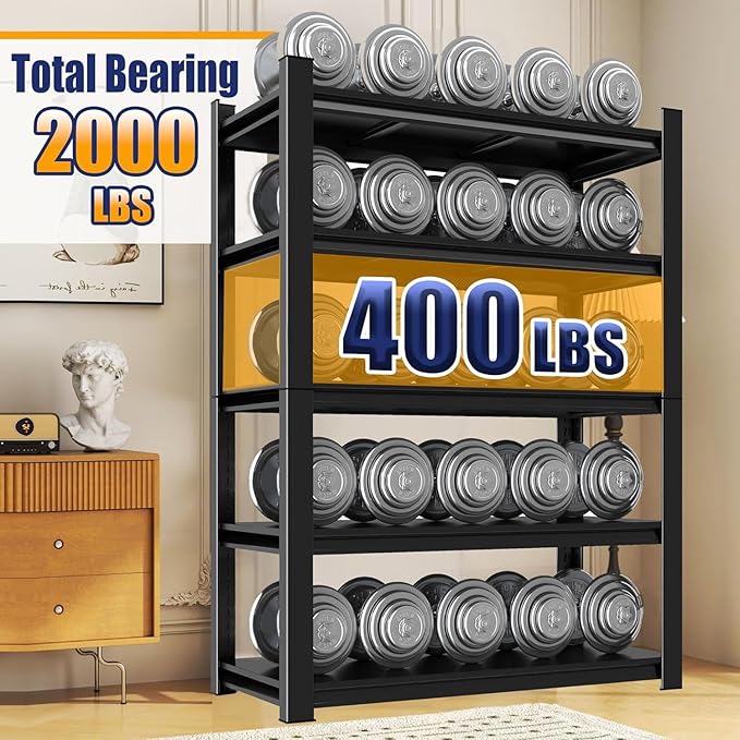 Tall Bookshelf with Open Shelves, Metal Office Book Shelf, Adjustable Organizer Bookcase, Standing Storage Organizer Shelf for Living Room (35.4" W*13.8" D*77.4" H)