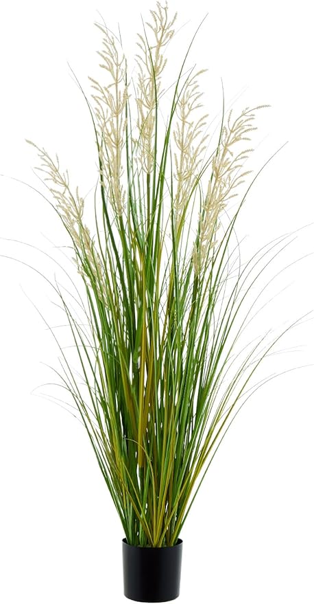 Artificial Plant, 47in Onion Grass Artificial Plant in Pot, Indoor Decorative Flowers &Greenery for Home and Office, Ideal Housewarming Gift