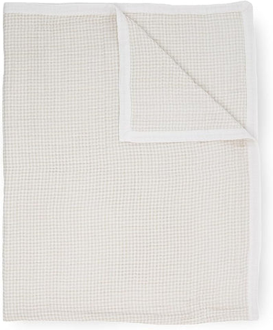 Little Unicorn Premium Quilted Throw | Super Soft, Multi-Layered Muslin XL Blanket| Great for Kids & Families (Tan Gingham)