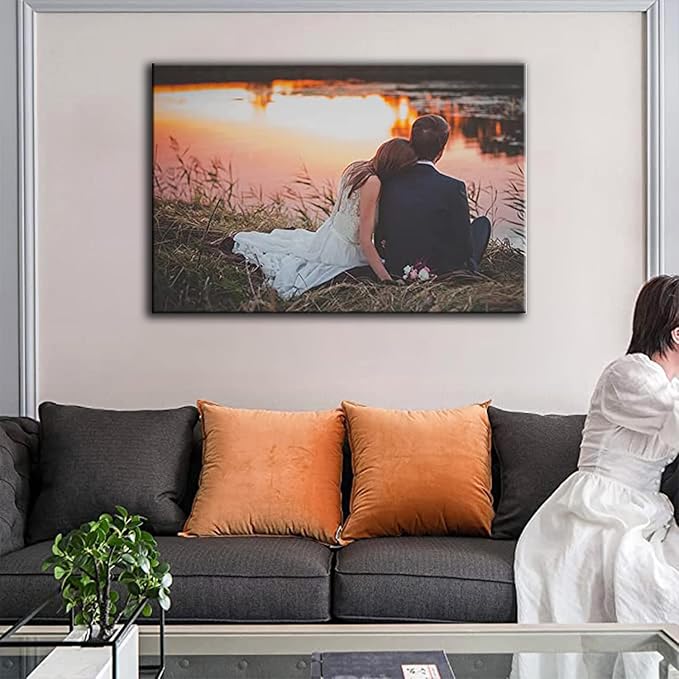 Looife Custom Canvas Prints, Personalized Wall Art with Your Photo on Canvas - 36"x24"