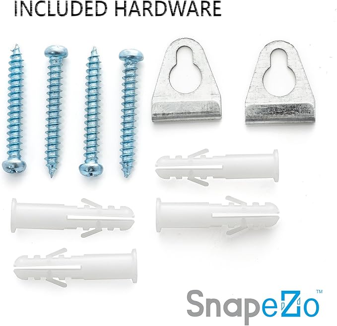 SnapeZo 2-Pack 18x24 Inches Silver Poster Frames, Front-Loading Snap Frame, 1" Aluminum Profile, Wall Mounted