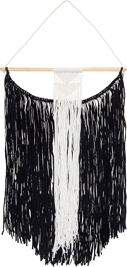 Mark&Day Wall Hanging, Mattsee Global Farmhouse Charcoal Tapestry Wall Hanging for Living Room, Bedroom, Office or Kitchen (31"H x 22"W)