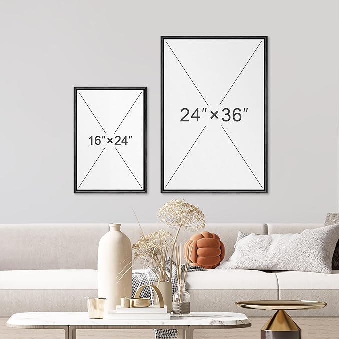 wall26 Framed Canvas Print Wall Art Set William Morris Flower Tapestry Posters Nature Wilderness Illustrations Modern Art Decorative Floral Botanical Minimal Calm for Bedroom - 24"x36"x3 Black