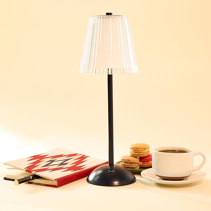 Camden Reed Table Lamp, Desk lamp, 3 Different Lighting Modes, Modern Minimal Design for Dinner/Coffee Table/Restaurant/Bedroom, Classic Navy