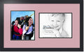 ArtToFrames Collage Photo Frame Double Mat with 1-8.5x11, 8x10 Openings with Satin Black Frame and Seashell mat.