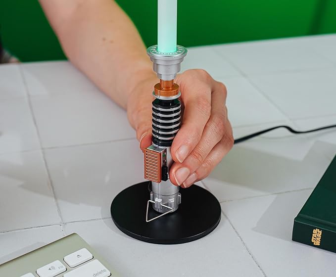 Star Wars Luke Skywalker Green Lightsaber 12-Inch Mini LED Mood Light for Nightstand Table