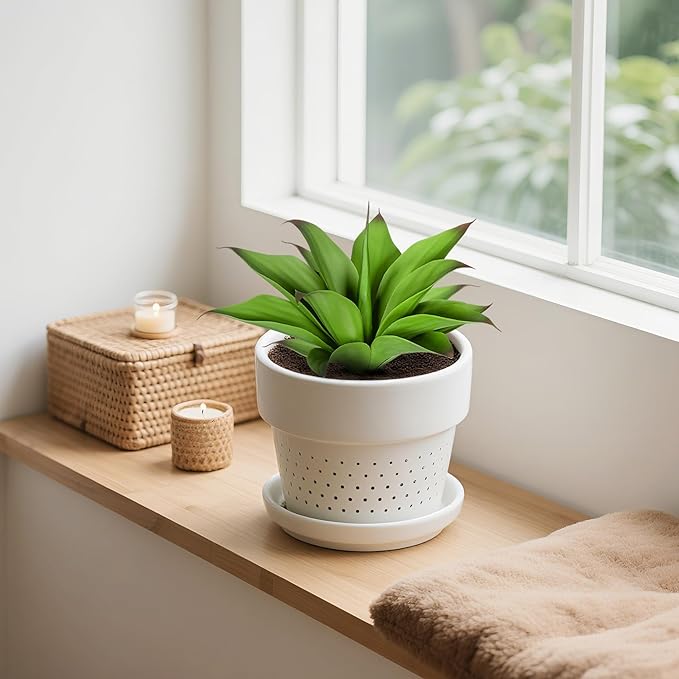 Artificial Agave Faux Agave 15In Fake Greenery Outdoor Artificial Plant Fake Plant for Indoor Home Decoration Plastic Plant Outdoor Decoration Front Porch Decor Simulation Plants 2Pack(Green)