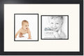 ArtToFrames Double-Multimat-108-824/89-FRBW26079 Collage Photo Frame Double Mat with 2 - 7.5x8.5 Openings and Satin Black Frame