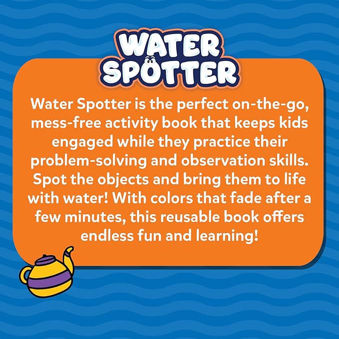 Skillmatics Reusable Search & Find Book - Water Spotter, Mess-Free, Fun Learning Activity, Travel Toy, Gifts for Boys & Girls Ages 4, 5, 6, 7, 8