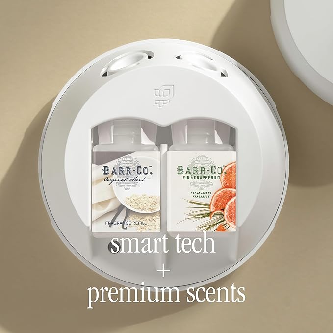 Pura Smart Home Fragrance Device Starter Set - Pura 4 - Scent Diffuser for Home - Includes Fragrance Aroma Diffuser - Square Box, Original Scent and Fir & Grapefruit Scent Refills