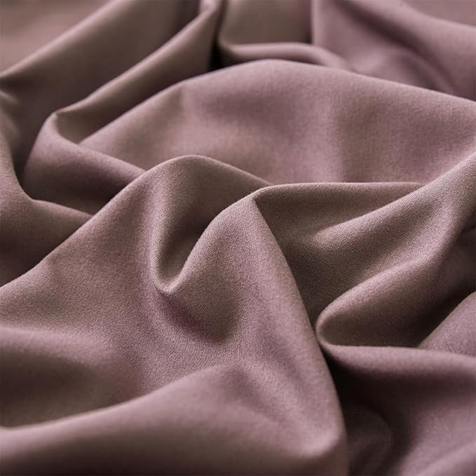 CLOTHKNOW Dusty Purple Full Size Comforter Sets Pale Mauve Bedding Comforter Sets Soft All Season Women Girls Comforter with 2 x Pillow Cases