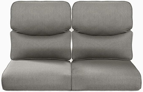 22x25/22x24 Outdoor Seat Cushions Set of 2 - Comfortable High Back Water-Resistant Patio Wicker Chairs Cushion for Rattan Dining Rocker Glider Loveseat Couch Sectional Sofa - Grey/Smile