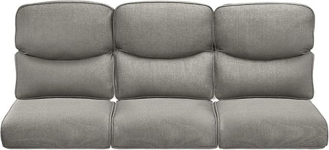 22x25/22x24 Outdoor Cushions for Patio Couch Chairs Set of 3 - High Back Comfy Outside Seat Cushions for Lawn Wicker Dining Rocker Glider Loveseat 3-Seater Sectional Sofa - Grey/Smile
