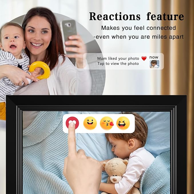FRAMEO Digital Picture Frame- 10.1inch Digital Photo Frame with 1080 IPS Touch Screen HD Disply,Built-in 32GB Storage,Wall-Mounted,Digital Frame Share Photos and Videos via FRAMEO App
