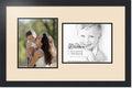 ArtToFrames Collage Photo Frame Double Mat with 2 - 8x10 Openings and Satin Black Frame