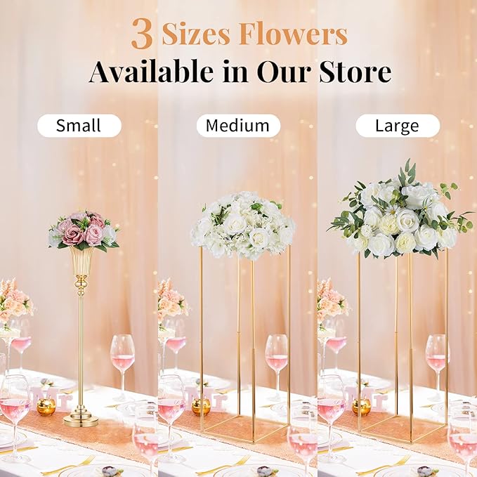 NUPTIO Flower Balls for Wedding Centerpieces - 10 Pcs 9.5 inch Diameter Fake Flower Ball Arrangement Bouquet Party Centerpieces for Tables - Dusty Rose Bouquet Centerpiece Flowers for Wedding Table