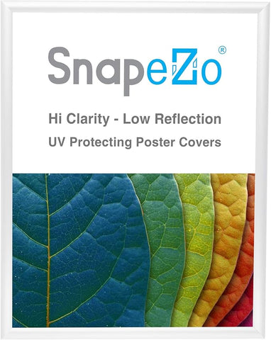 SnapeZo 16.5 x 23.4 (A2 Euro Size) White Poster Frame, Front-Loading, Wall Mount, Aluminum 1" Profile, Sleek Series