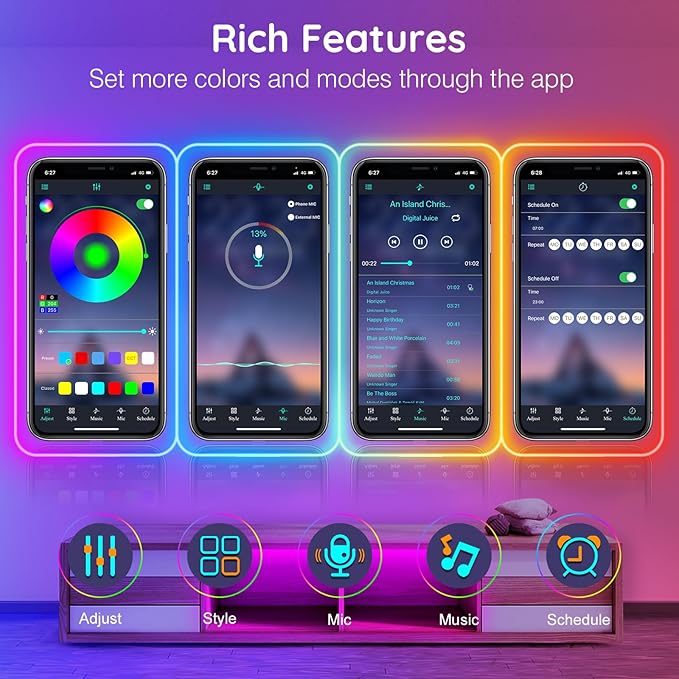 AILBTON 200FT Led Neon Rope Lights Control with App/Remote,Flexible Led Rope Light,Multiple Modes,IP65 Outdoor RGB Lights Waterproof,Music Sync Gaming Led Neon Strip Light for Bedroom Decor