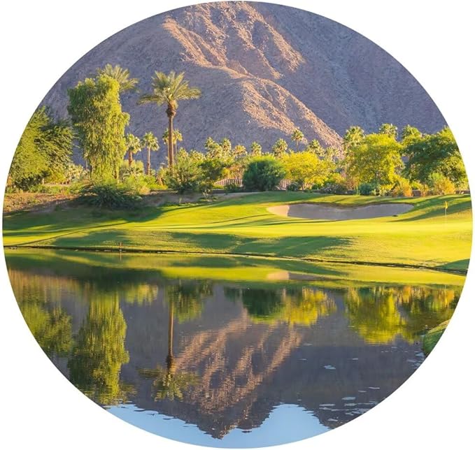 Indian Wells Golf Course Wall Art for Office USA California Golf Course Picture Poster Print on Canvas for Living Room Bedroom Bathroom Home Decorations Framed Ready to Hang(18''H x 24''W)