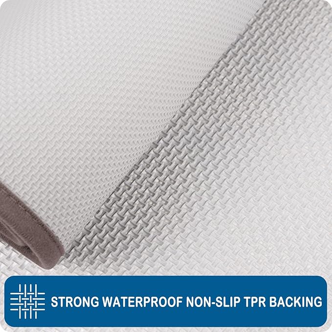 PURRUGS Machine Washable Kitchen Rug 24" x 59", Non-Slip/Skid Hallway Runner Rug, Super Absorbent Soft Area Rug for Kitchen, Hallway & Laundry, Grayish Brown