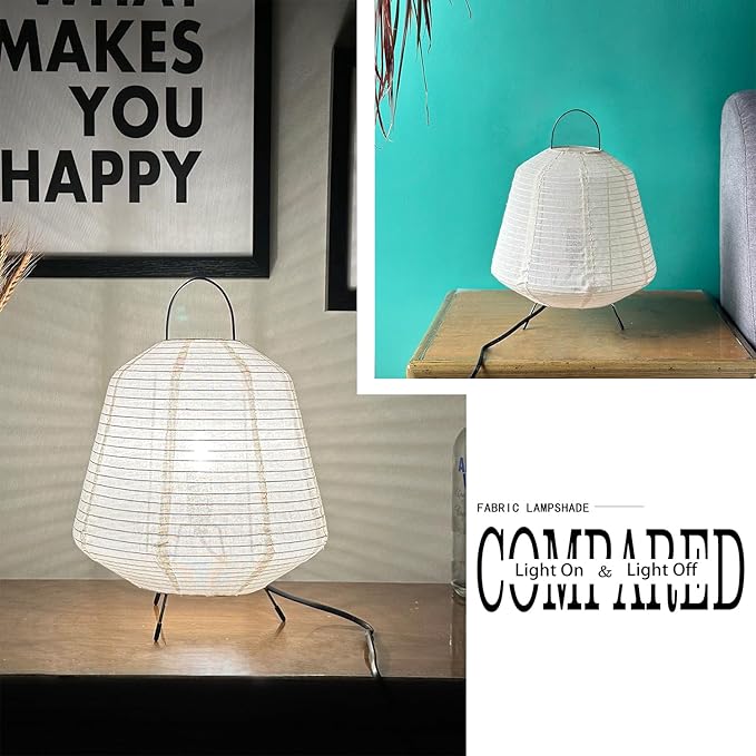 White Fabric table lampshade Handmade Minimalism Bedside Table Lamp Japans Chinese Lantern Lamp Suitable For Bedroom University Dormitory Office Desk