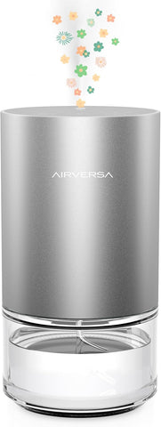 Essential Oil Diffuser Waterless Aromatherapy Diffusers for Home Large Room, Bedroom, Car, Office, Desk, Battery Operated, Small Diffuser for Pure Scent, 100mL Capacity, AN9 (Space Grey)