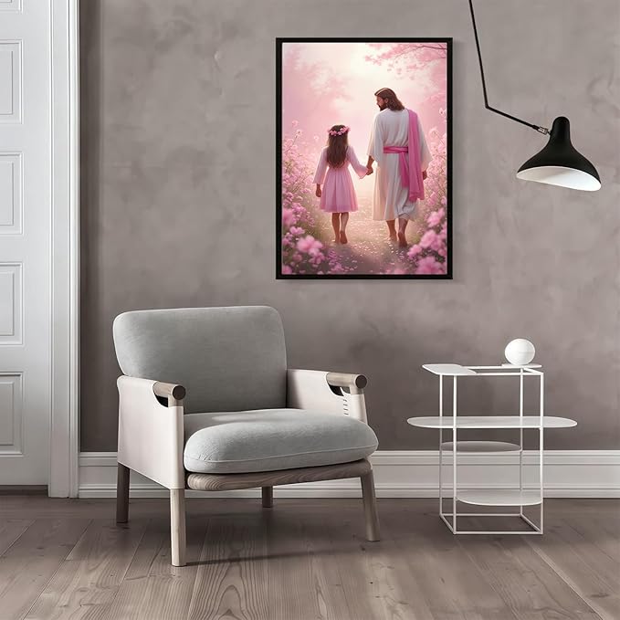 Christian Wall Art Print, Religious Scripture Biblical Decor, Faith-Based Inspirational Landscape with Cross, Digital Printed Canvas Poster for Church, Home Chapel, Prayer Room Decor
