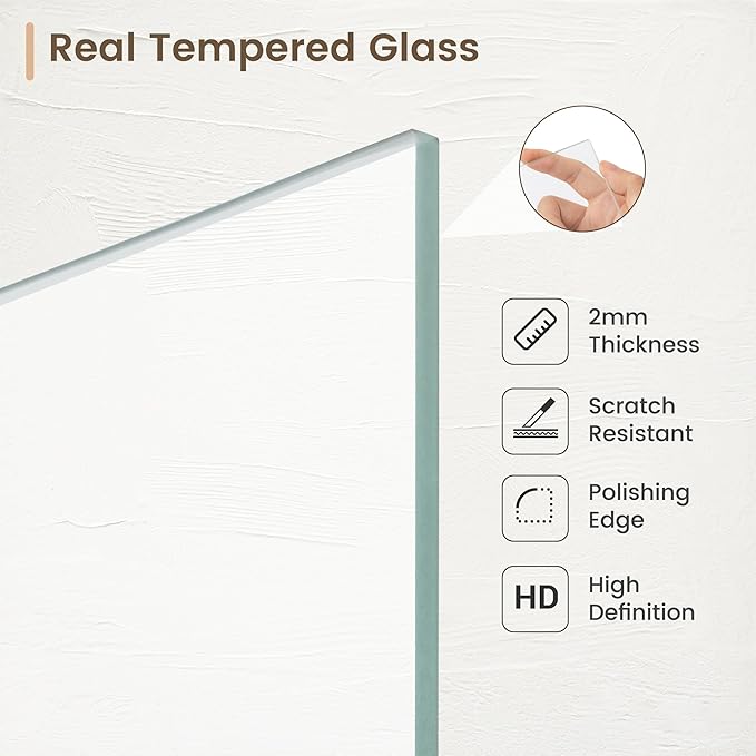 11x14 Picture Frame, Solid Beech Wood Frame with Real Glass, Hard Wood 11 by 14 Photo Frame for Wall & Tabletop Display, 11x14 Picture Frame Matted to 8x10, Natural Beech Color