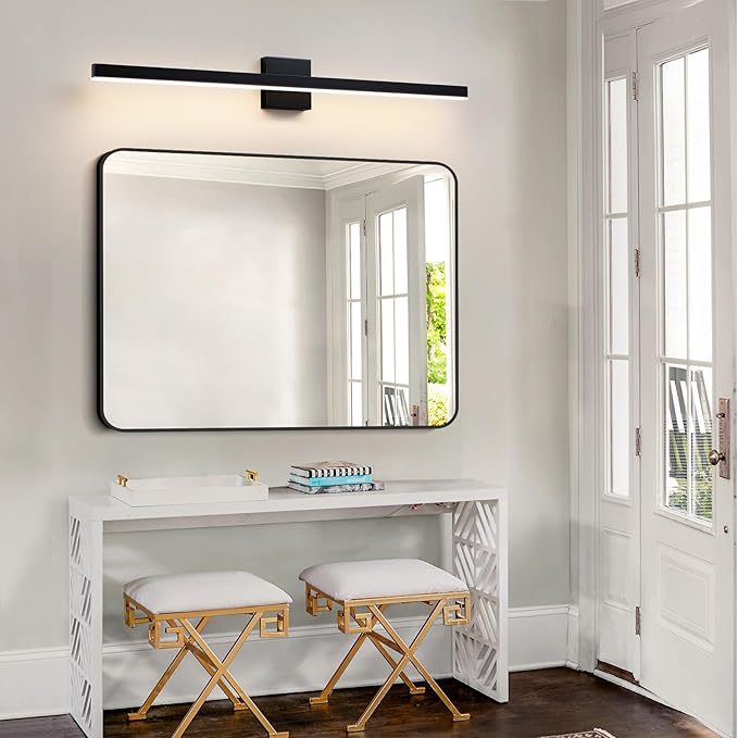 KAISITE Black Vanity Light for Bathroom Above Mirror 39 inch LED 5CCT Bathroom Lighting Fixtures Dimmable Modern Bath Wall Light Fixture Over Mirror
