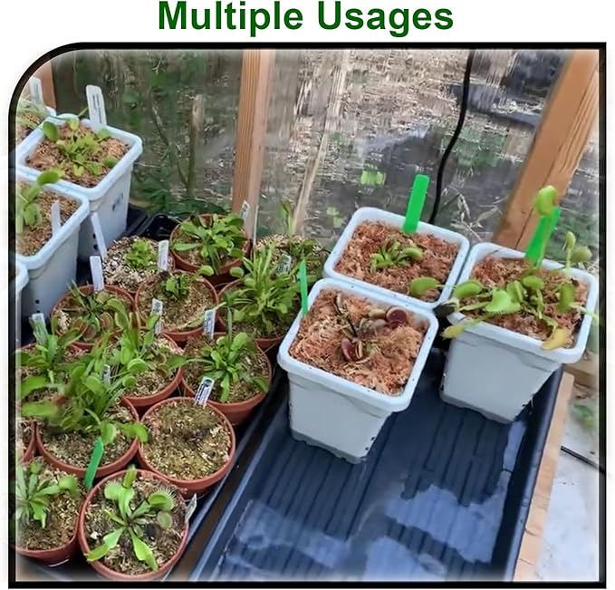 HG9X9SW 9"x9" White，10" Tall, Pack of 24 Square Pot.Plastic Square Nursery Pots,Light Tight and Durable Thickened