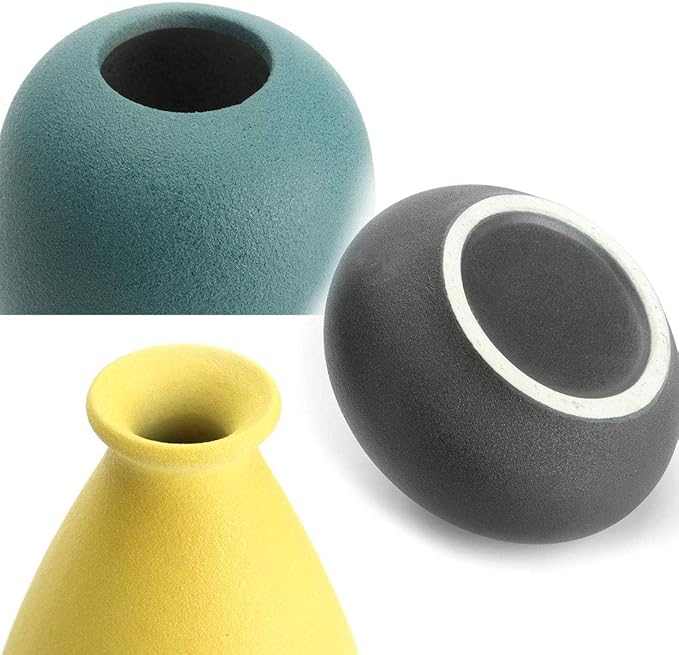 Small Ceramic Flower Vases Set of 4, Bud Vase, Decorative Modern Floral Vase
