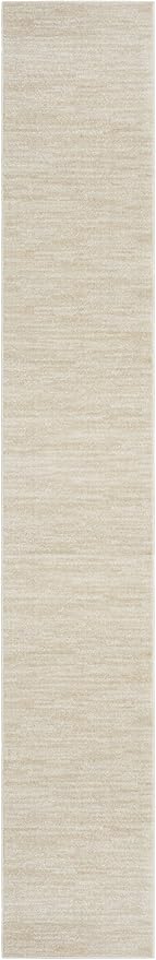 Nourison Home Essentials Indoor/Outdoor Ivory Beige 2'2" x 20 Area Rug, Easy Cleaning, Non Shedding, Bed Room, Living Room, Dining Room, Backyard, Deck, Patio (2x20)