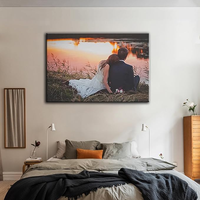 Looife Custom Canvas Prints, Personalized Wall Art with Your Photo on Canvas - 36"x24"