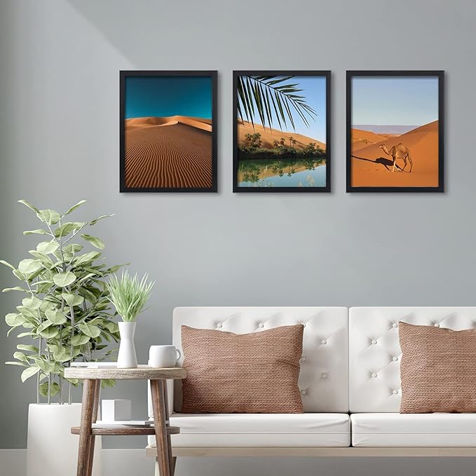 Giftgarden 11x14 Picture Frame Set of 4, Matted to 8x10 or 9x12 Photos with Double Mats, Display 14x11 Poster without Mat, Wall or Tabletop, Black