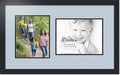 ArtToFrames Collage Photo Frame Double Mat with 1 - 8.5x11^ 8x10 Openings and Satin Black Frame