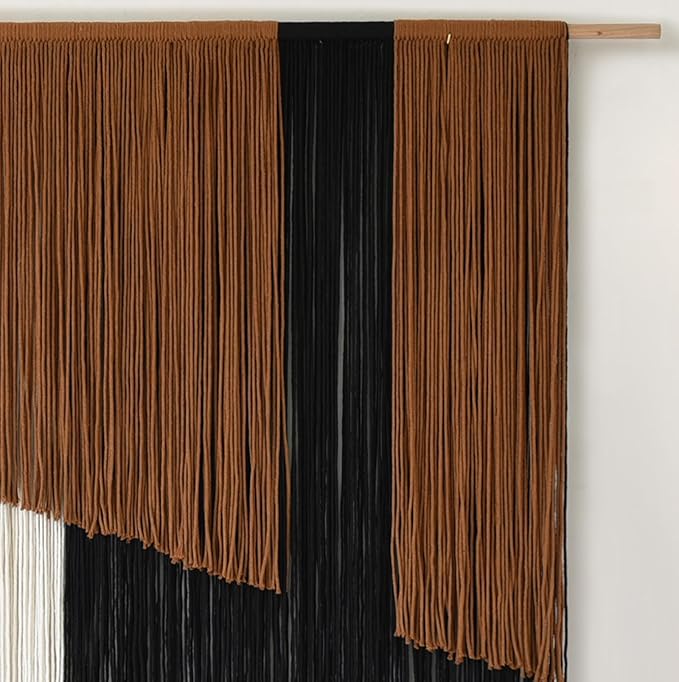 Macrame Wall Hanging Dip Dyed Fiber Macrame Wall Decor Boho Cord Living Room Wall Art 57" Wx43" L