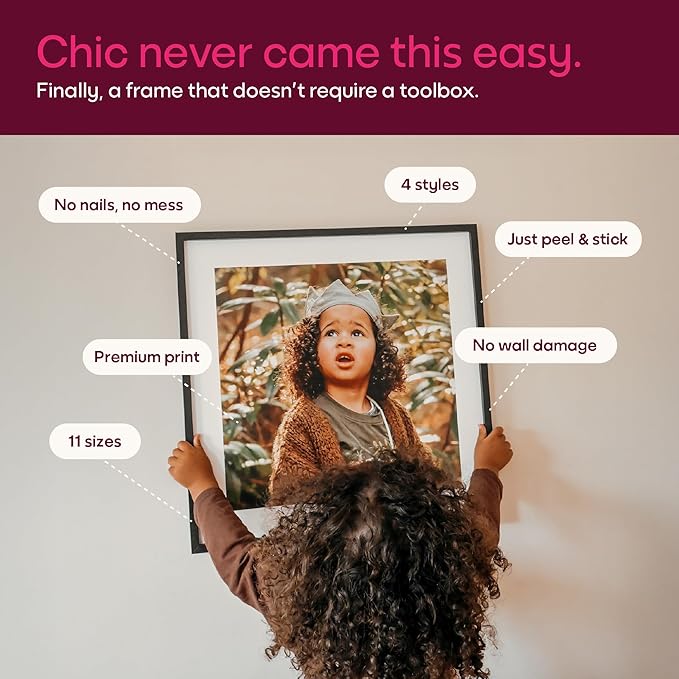 Mixtiles Official - Custom Photo Tiles - Personalized Printed Photos - Magnetic Wall Frames - Adhesive Sticker, No Nails - Various Sizes and Frames - large-set-Tile - Canvas Frame