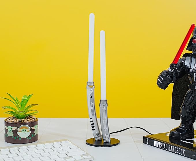Star Wars Ahsoka Tano White Dual Lightsabers 12-Inch Mini LED Mood Light for Nightstand Table