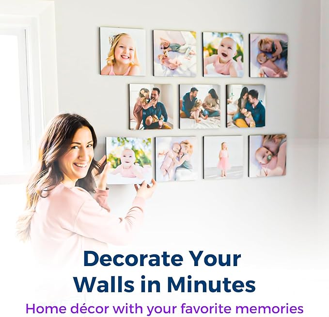 STORYLAB Storyboards Custom Canvas Prints with Your Photos, Peel & Stick No Damage Photo Prints, Custom Picture Canvas, Fotos Personalizadas Para Pared, Print Photos Custom Tiles (1 Board, 8''x8'')