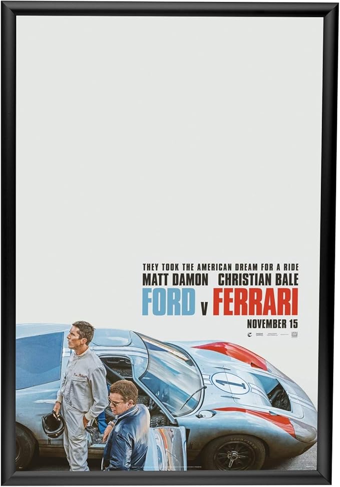 SnapeZo Poster Frame 24x36 Inches, Black 1 Inch Aluminum Profile, Front-Loading Snap Frame, Wall Mounting, Sleek Series
