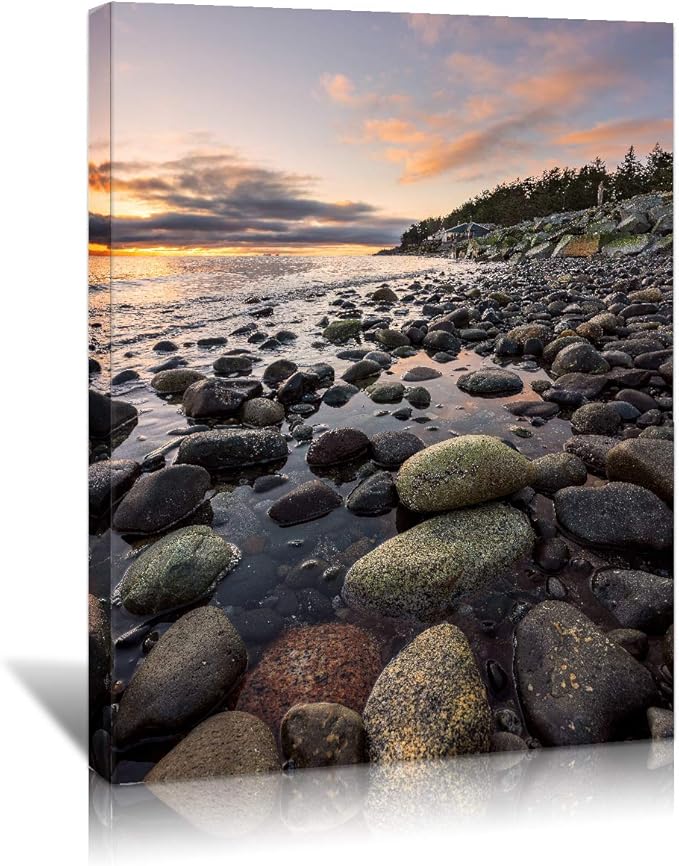 Looife Custom Wall Art Prints from Your Photo on 24x32in Canvas Personalized Wall Decor Paintings with Solid Wood Frame for Living Room Bedroom Kitchen and Office Ready to Hang
