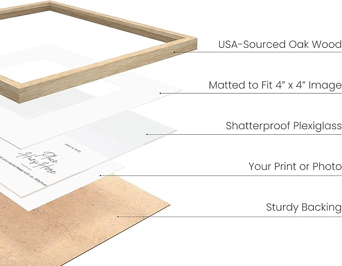 HAUS AND HUES Beige Square Frames Set of 9-8x8