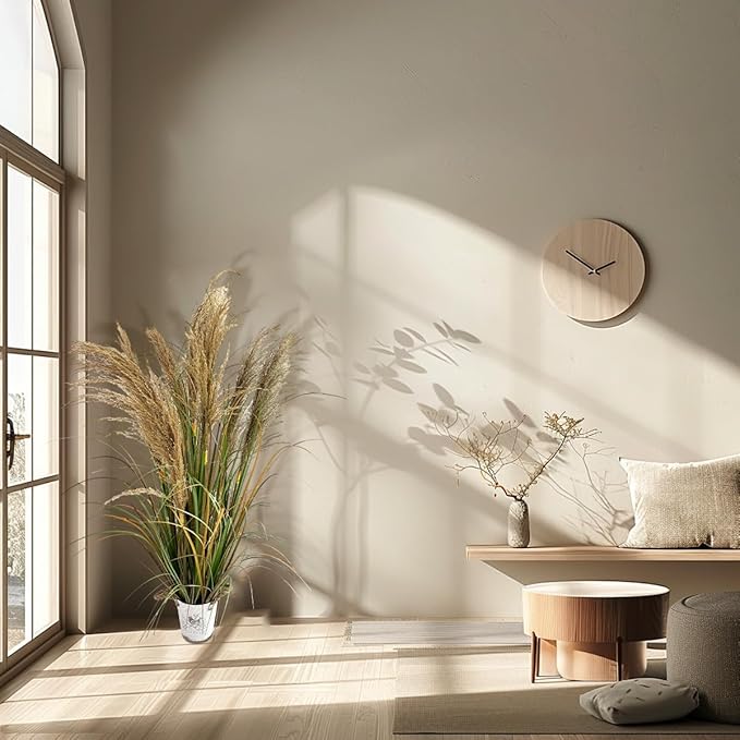 Alonfala - 43" (1-Pack) Pampas Grass Potted Plants - Artificial Faux Plants Featuring Tall Grass, Home Decor, Housewarming, and New Home Celebration. Elevate with Fake Plants, Ideal for Floor Decor.
