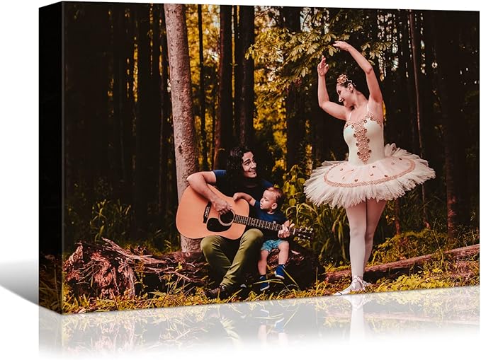 Looife Custom Canvas Prints, Personalized Wall Art with Your Photo on Canvas - 24"x16"