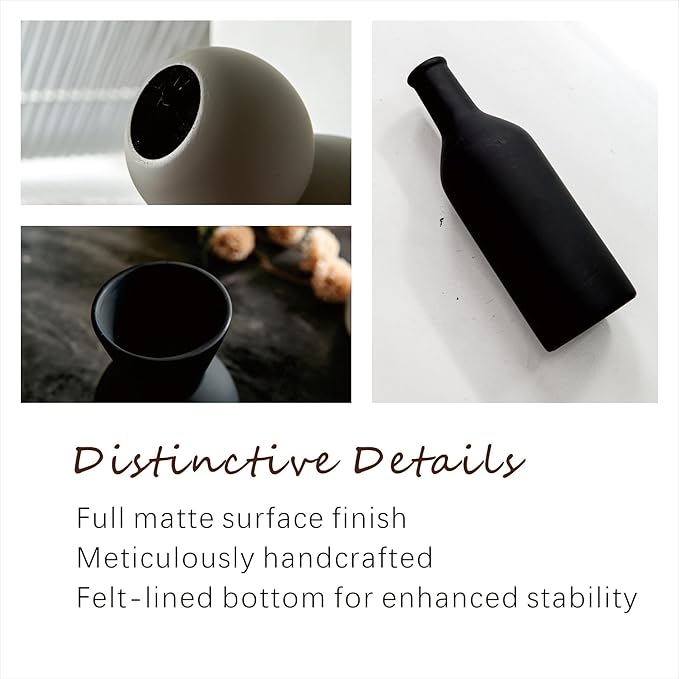 Modern Vases for Home Decor, Artificial Fake Flowers with Vase, Ceramic Vase for Centerpieces
