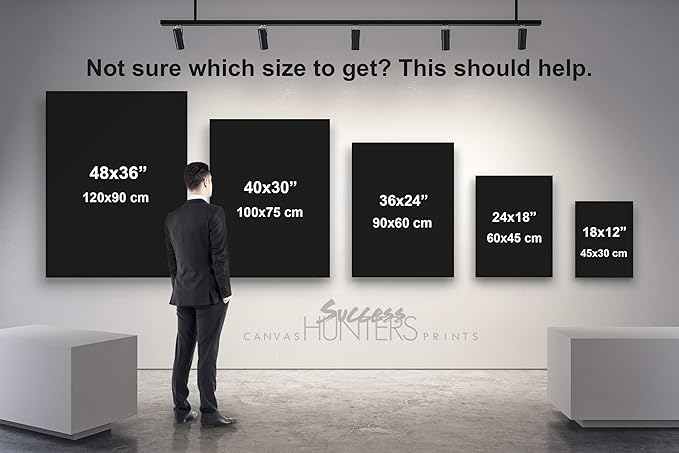 SuccessHunters Motivational Wolf Canvas Print House Office Decor Modern Art Home Inspiration Decoration Motivation Inspirational Entrepreneur Pop Culture (48" x 36")