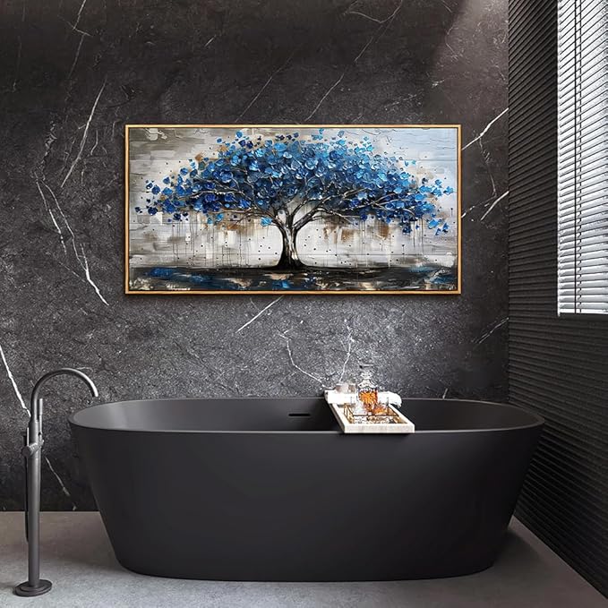 hyidecorart Abstract Wall Decoration For Living Room Canvas Wall Art For Office Bedroom Decor Tree Panoramic Landscape Wall Paintings Wood Framed Prints Textured Pictures Artwork Modern Hotel Decor